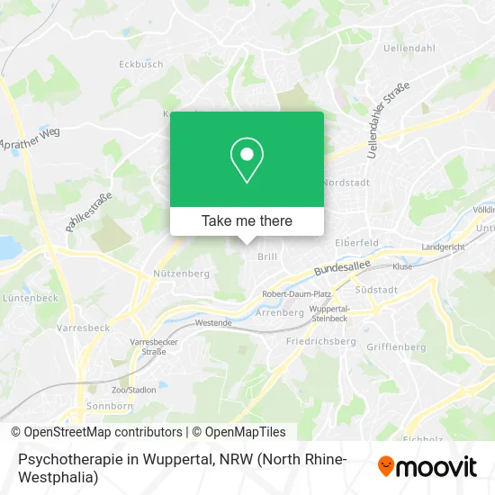 Карта Psychotherapie in Wuppertal