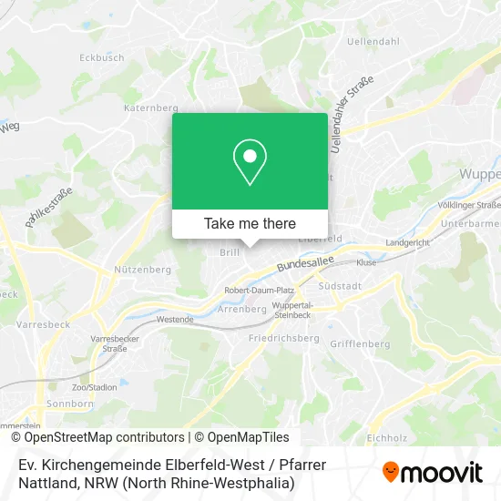 Карта Ev. Kirchengemeinde Elberfeld-West / Pfarrer Nattland