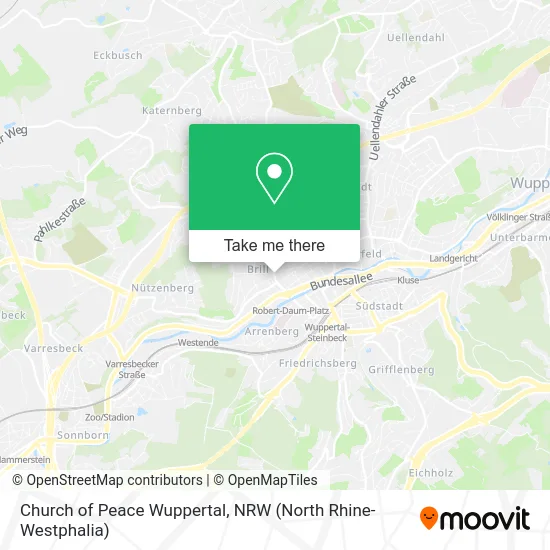 Church of Peace Wuppertal map