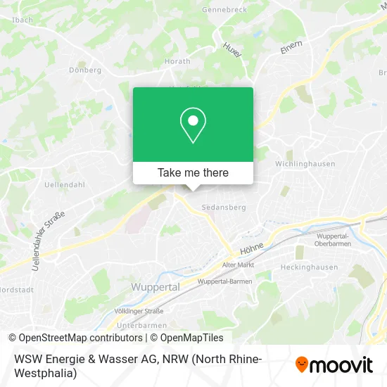 Карта WSW Energie & Wasser AG