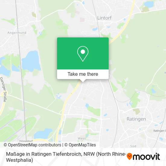 Карта Maßage in Ratingen Tiefenbroich