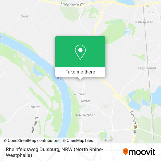 Rheinfeldsweg Duisburg map