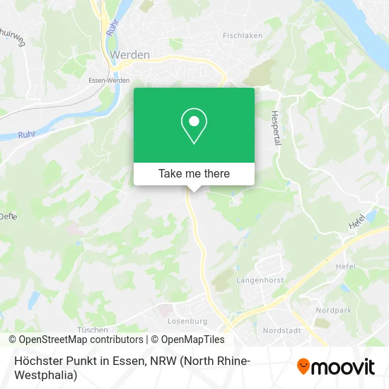 Карта Höchster Punkt in Essen