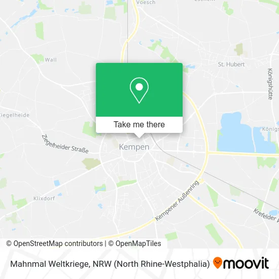 Карта Mahnmal Weltkriege