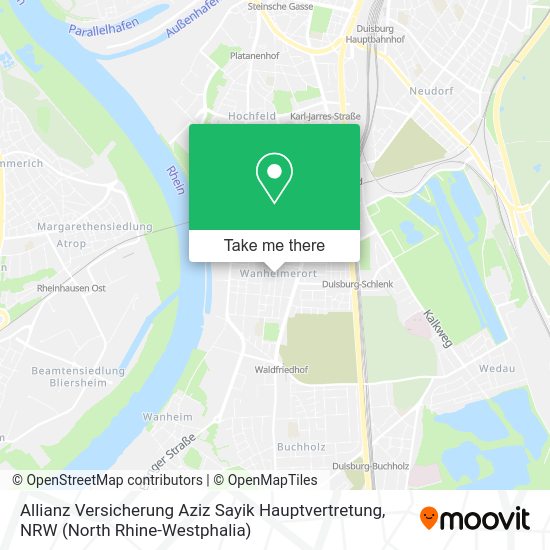 Карта Allianz Versicherung Aziz Sayik Hauptvertretung