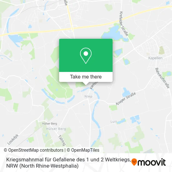 Карта Kriegsmahnmal für Gefallene des 1 und 2 Weltkriegs