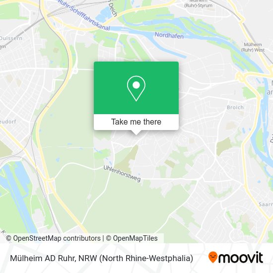 Карта Mülheim AD Ruhr