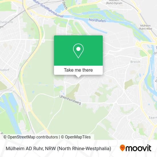 Карта Mülheim AD Ruhr