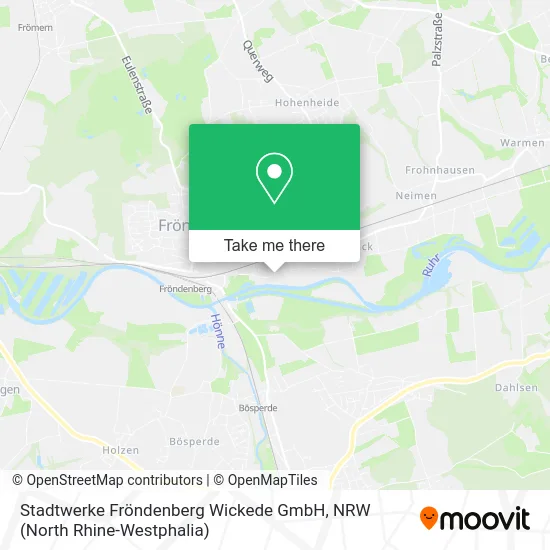 Карта Stadtwerke Fröndenberg Wickede GmbH