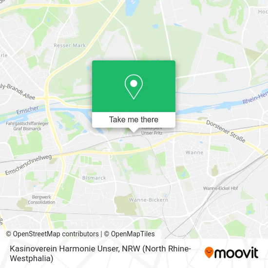 Карта Kasinoverein Harmonie Unser