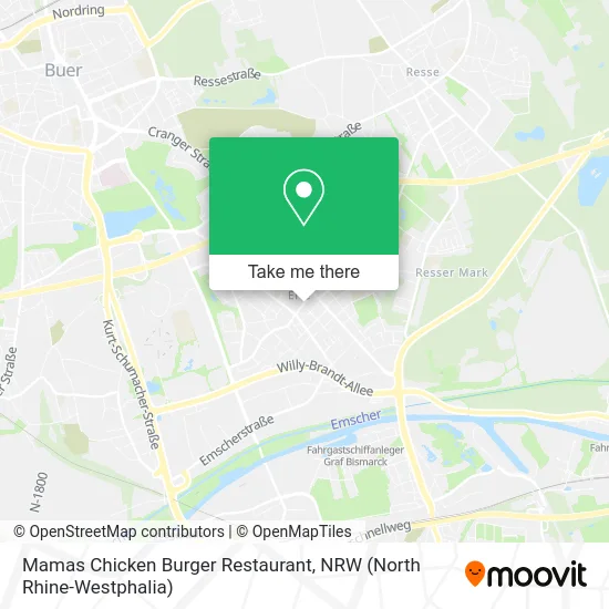 Mamas Chicken Burger Restaurant map