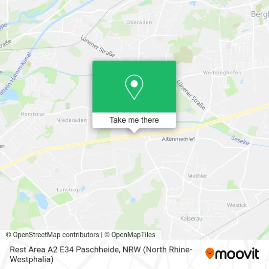 Rest Area A2 E34 Paschheide map