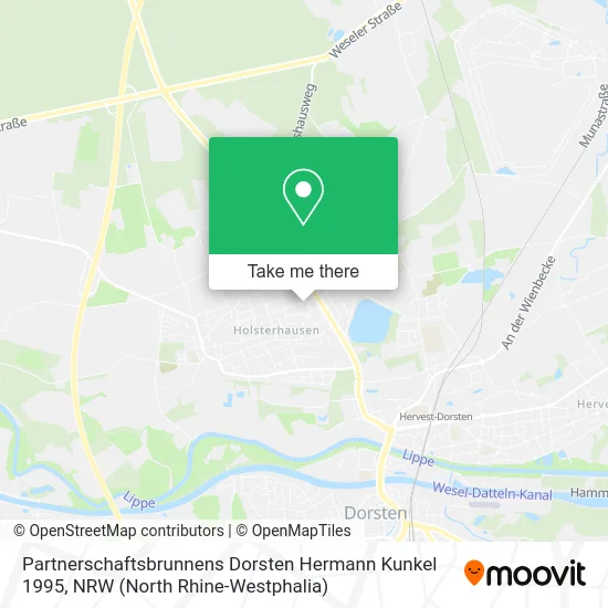 Карта Partnerschaftsbrunnens Dorsten Hermann Kunkel 1995