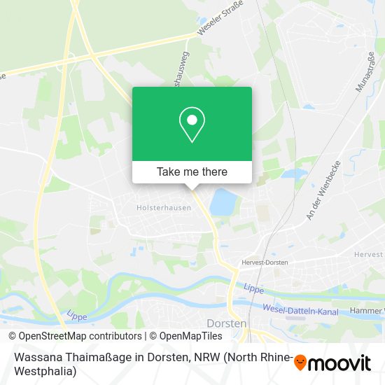 Карта Wassana Thaimaßage in Dorsten