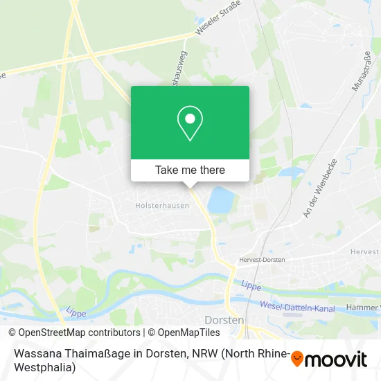 Карта Wassana Thaimaßage in Dorsten