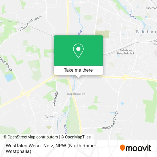 Карта Westfalen Weser Netz