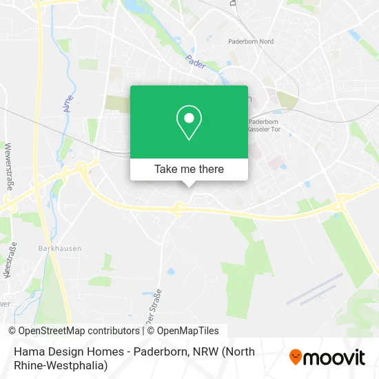 Карта Hama Design Homes - Paderborn