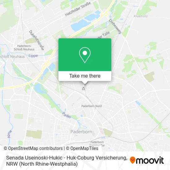 Карта Senada Useinoski-Hukic - Huk-Coburg Versicherung