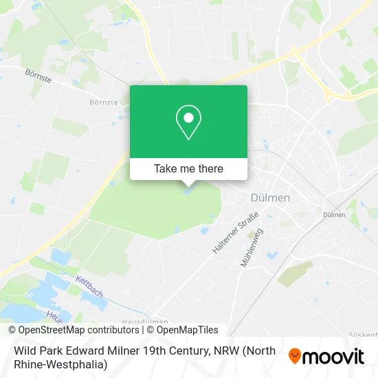 Карта Wild Park Edward Milner 19th Century