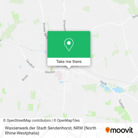 Карта Wasserwerk der Stadt Sendenhorst