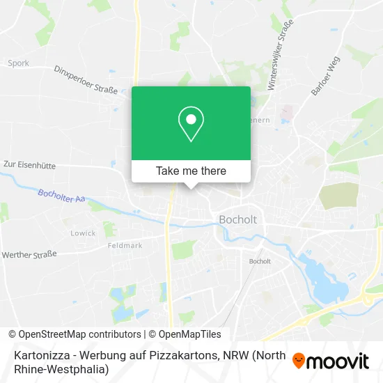 Карта Kartonizza - Werbung auf Pizzakartons