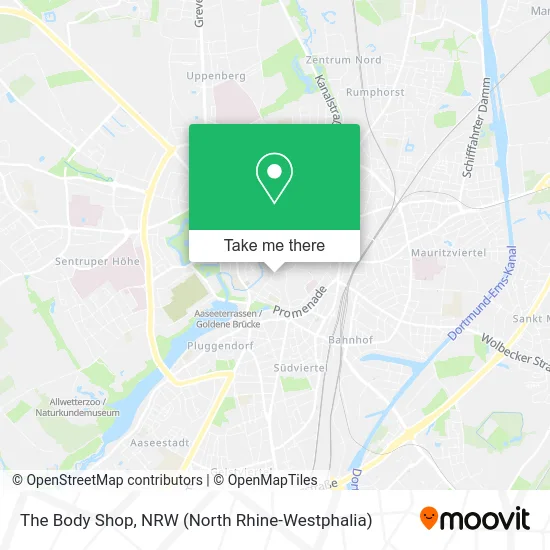 The Body Shop map