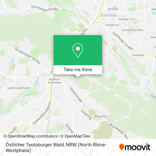 Карта Östlicher Teutoburger Wald