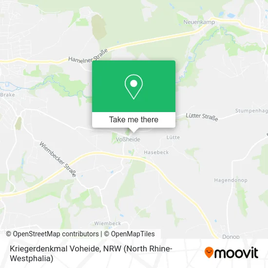 Карта Kriegerdenkmal Voheide