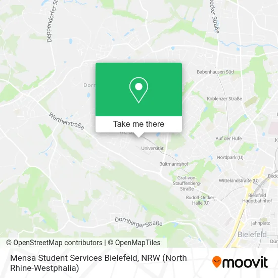 Mensa Student Services Bielefeld map