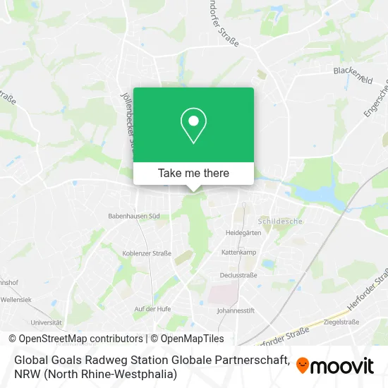 Global Goals Radweg Station Globale Partnerschaft map