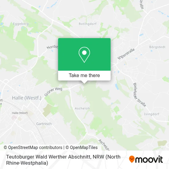 Teutoburger Wald Werther Abschnitt map