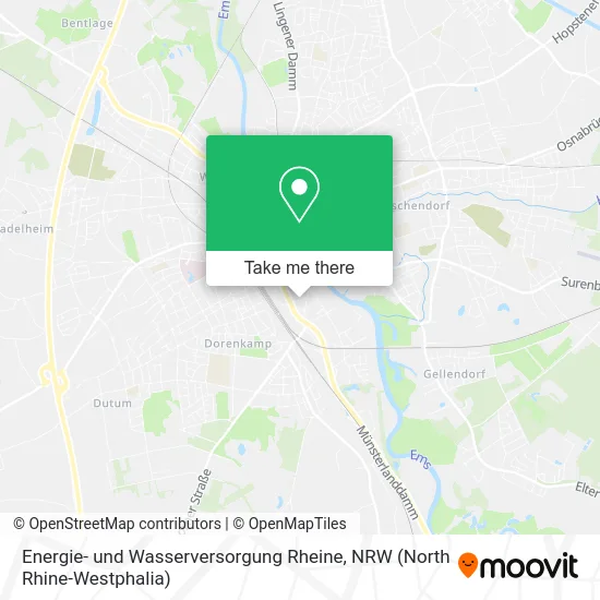 Карта Energie- und Wasserversorgung Rheine