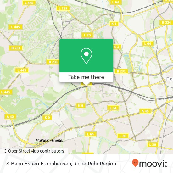 S-Bahn-Essen-Frohnhausen map