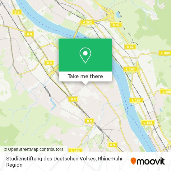 Карта Studienstiftung des Deutschen Volkes