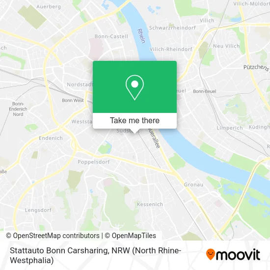 Карта Stattauto Bonn Carsharing
