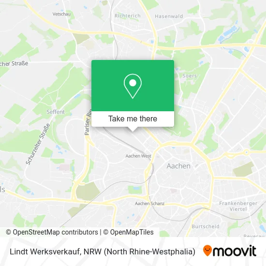 Карта Lindt Werksverkauf