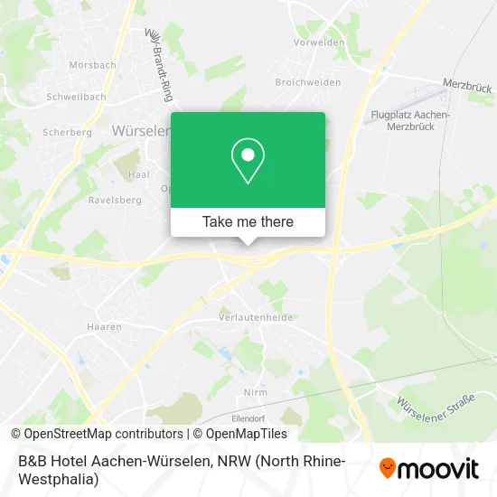 Карта B&B Hotel Aachen-Würselen
