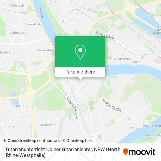 Карта Gitarrenunterricht Kölner Gitarrenlehrer