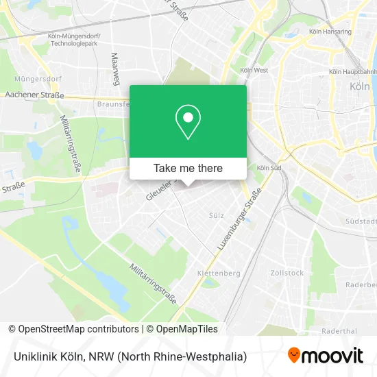Карта Uniklinik Köln