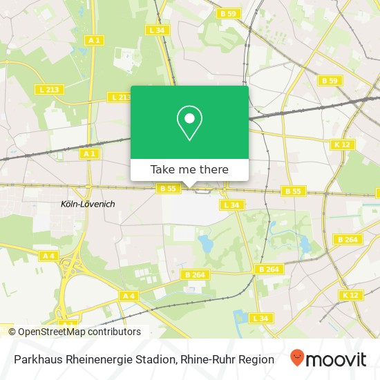 Parkhaus Rheinenergie Stadion map