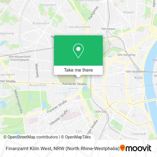 Карта Finanzamt Köln West