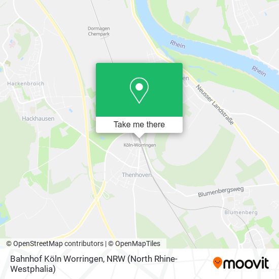 Bahnhof Köln Worringen map