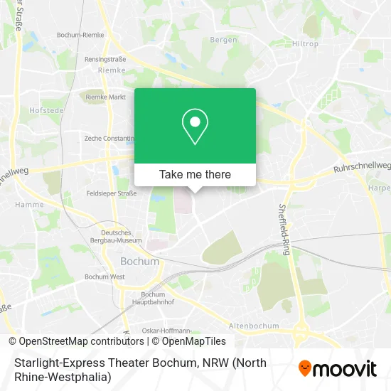 Карта Starlight-Express Theater Bochum