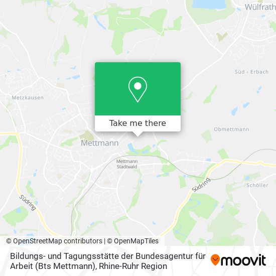 Bildungs- und Tagungsstätte der Bundesagentur für Arbeit (Bts Mettmann) map