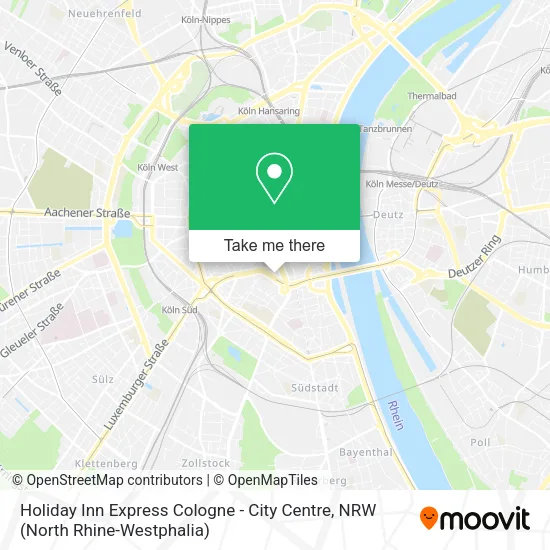 Карта Holiday Inn Express Cologne - City Centre