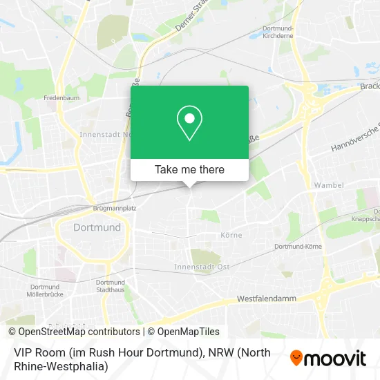 Карта VIP Room (im Rush Hour Dortmund)