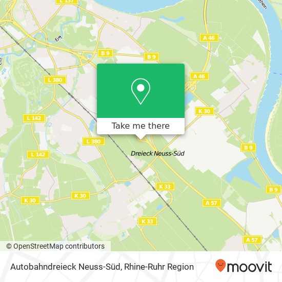 Autobahndreieck Neuss-Süd map