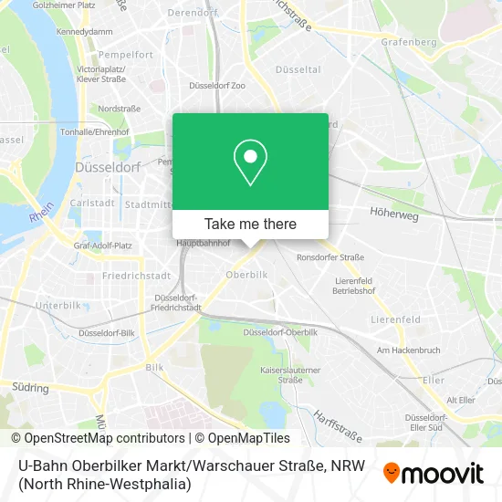 Карта U-Bahn Oberbilker Markt / Warschauer Straße