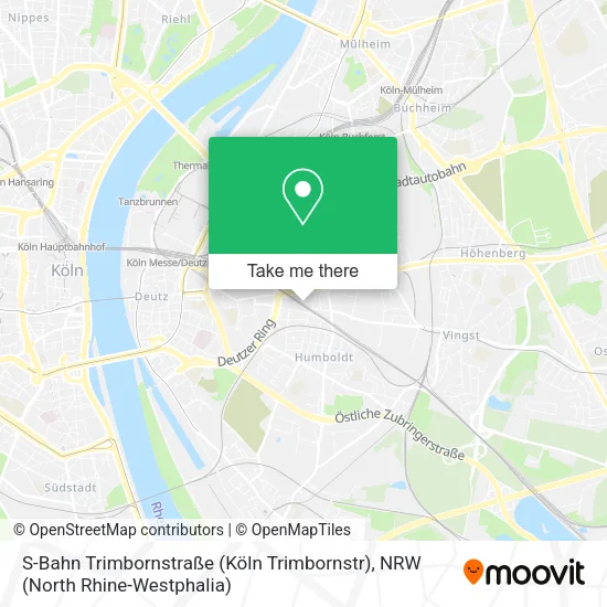 Карта S-Bahn Trimbornstraße (Köln Trimbornstr)