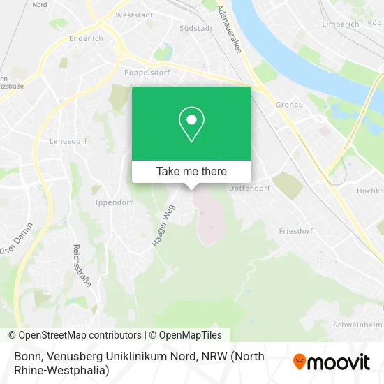 Bonn, Venusberg Uniklinikum Nord map